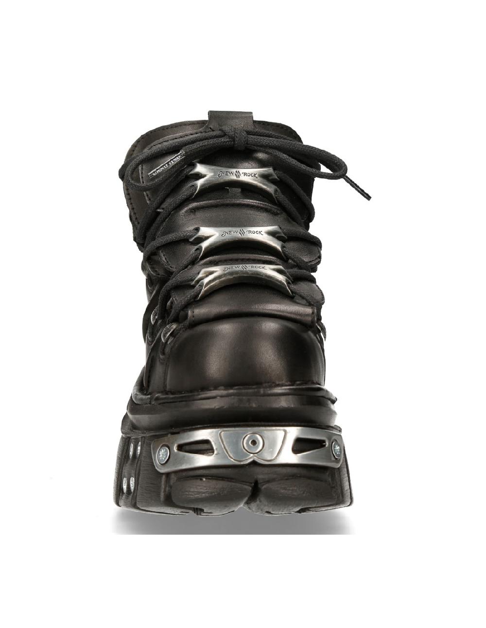 new rock ANKLE BOOT BLACK TOWER WITH LACES M-106-S70 Ofertas especiales