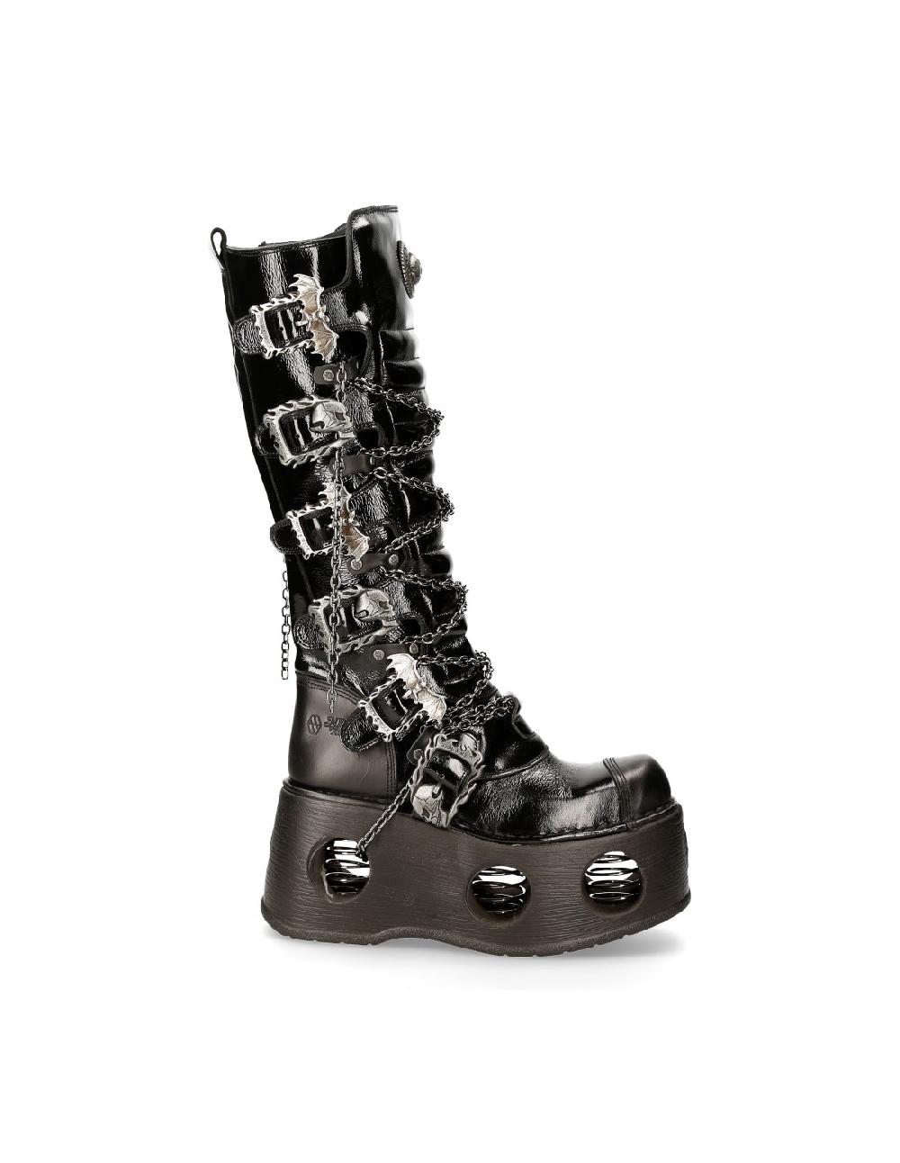 new rock HIGH BOOT BLACK NEPTUNO M-314-C11 Rebajas de fin de temporada