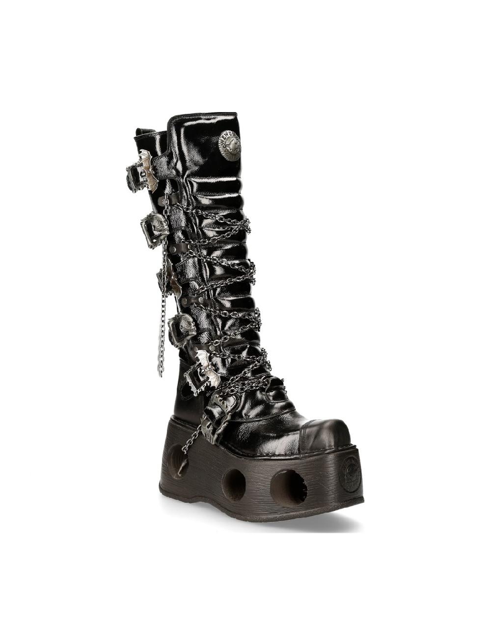 new rock HIGH BOOT BLACK NEPTUNO M-314-C11 Rebajas de fin de temporada
