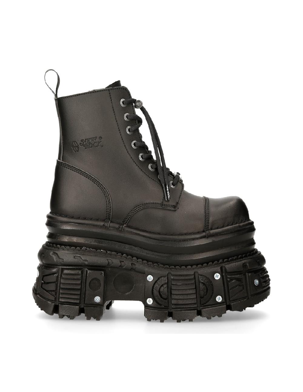 new rock ANKLE BOOT IMPERFECT WITH LACES M-MILI083CCT-V4 Última moda