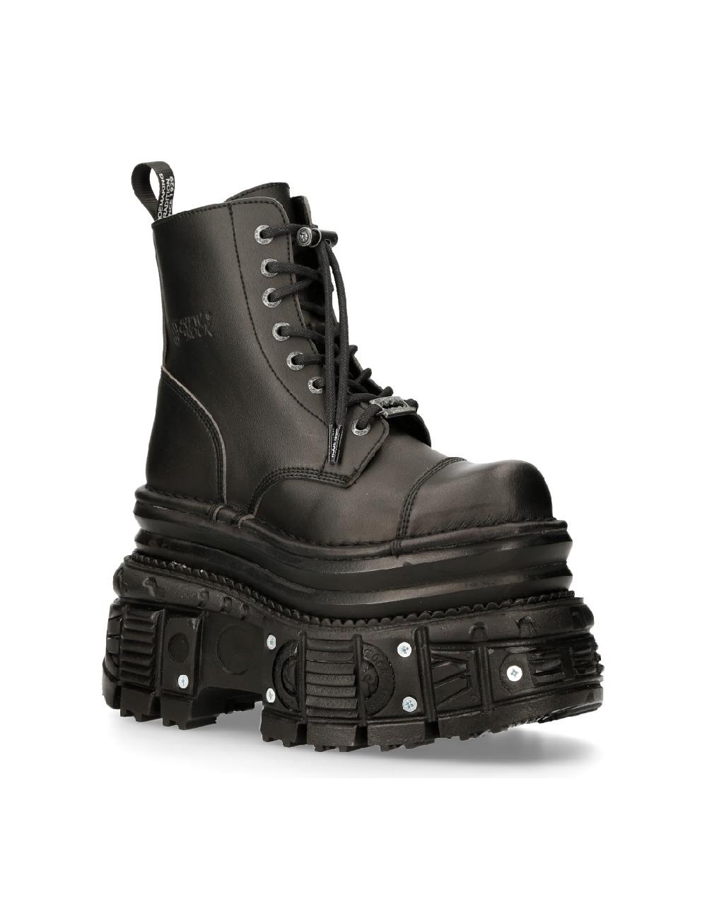 new rock ANKLE BOOT IMPERFECT WITH LACES M-MILI083CCT-V4 Última moda