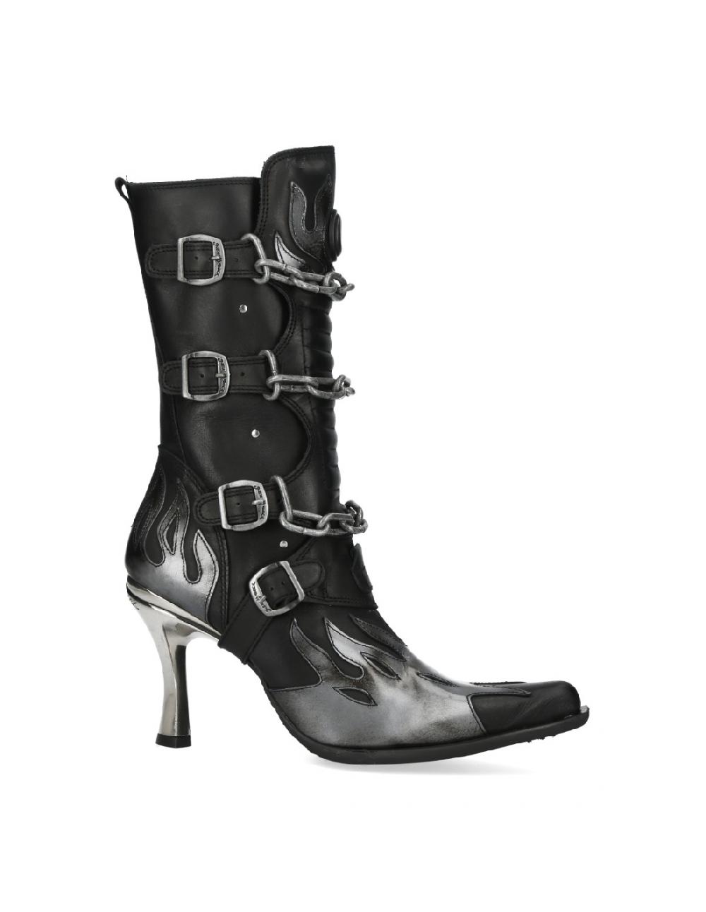new rock M.9578-R2 ITALI NEGRO LUX ACERO MALICIA 2 GOMA NEGRA T CARIB Oferta especial de fábrica