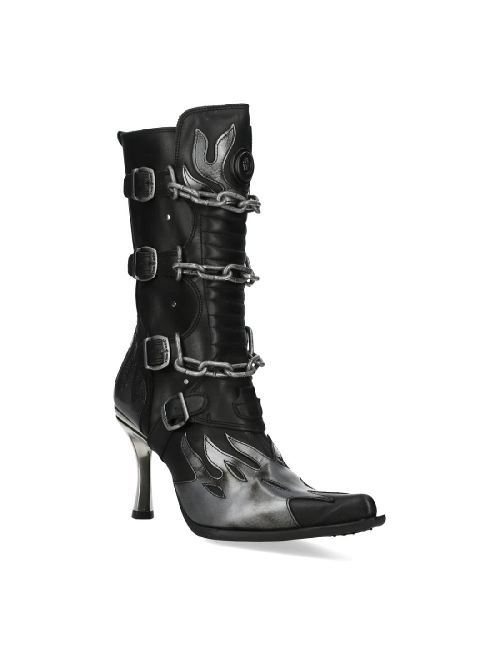 new rock M.9578-R2 ITALI NEGRO LUX ACERO MALICIA 2 GOMA NEGRA T CARIB Oferta especial de fábrica