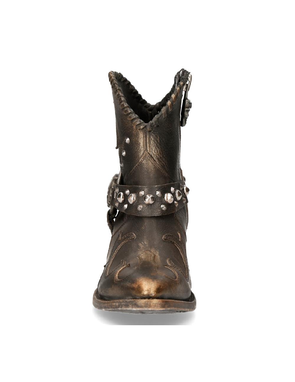 new rock ANKLE BOOT BLACK SUELA M-WSTM004-S1 Ofertas de temporada
