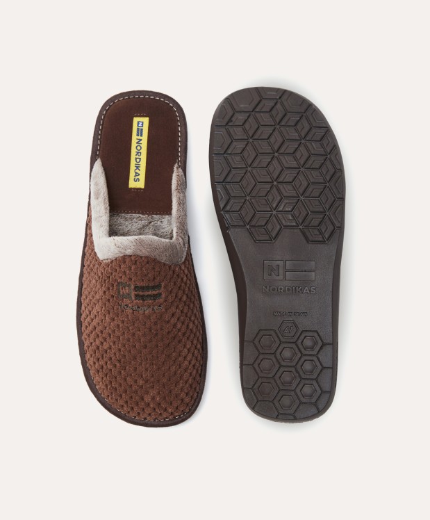 nordikas ZAPATILLAS DE CASA HOMBRE ANDES MARRON Superdescuento