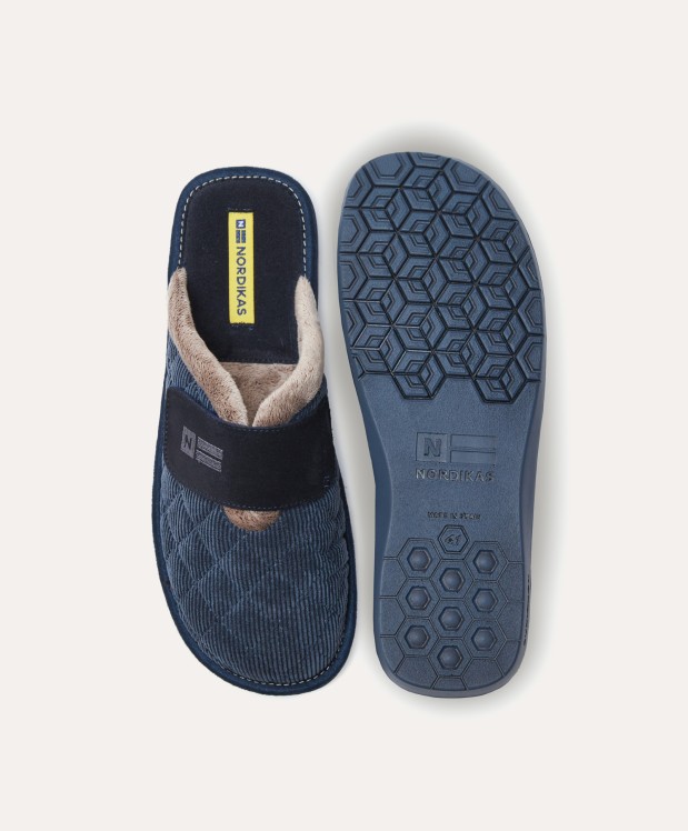nordikas ZAPATILLAS DE CASA HOMBRE EDIMBURGO AZUL Libre de impuestos