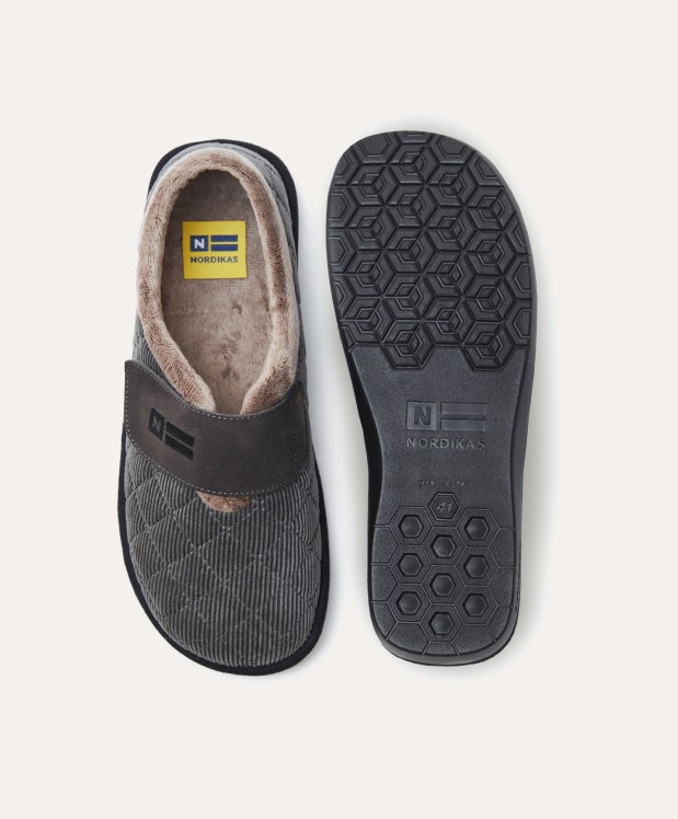 nordikas ZAPATILLAS DE CASA HOMBRE EDIMBURGO GRIS Descuentos del mes