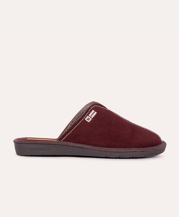 nordikas ZAPATILLAS DE CASA HOMBRE AFELPADO BURDEOS PIEDRA Oferta exclusiva