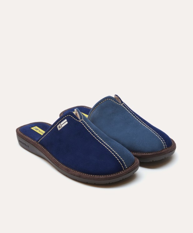 nordikas ZAPATILLAS DE CASA HOMBRE AFELPADO INDICO Ofertas de temporada