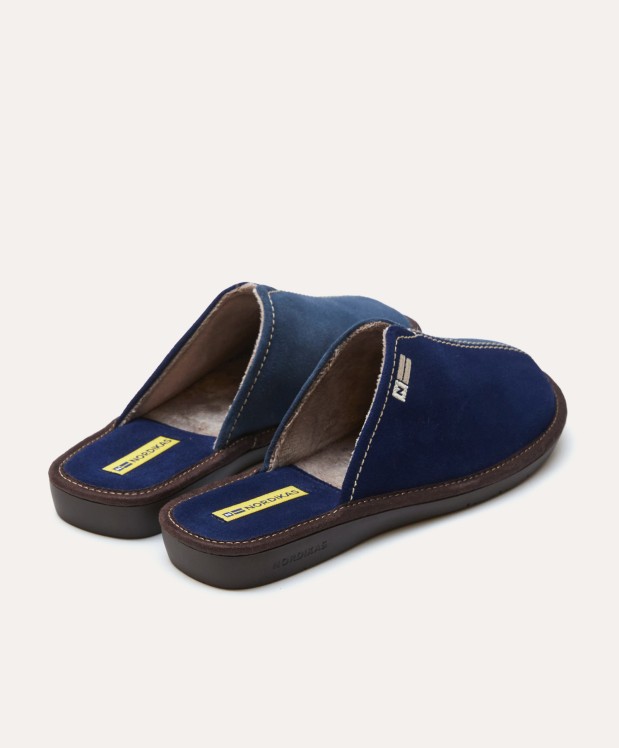 nordikas ZAPATILLAS DE CASA HOMBRE AFELPADO INDICO Ofertas de temporada