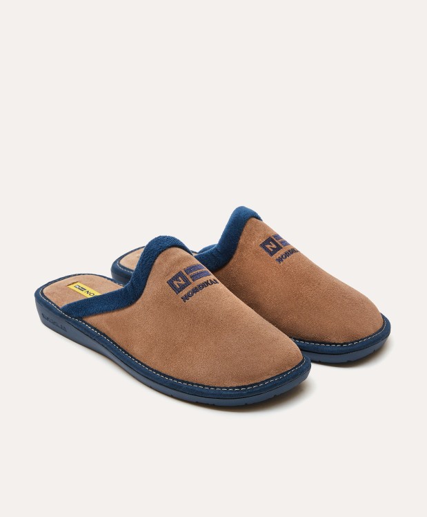 nordikas ZAPATILLAS DE CASA HOMBRE AFELPADO PIEDRA Ofertas especiales