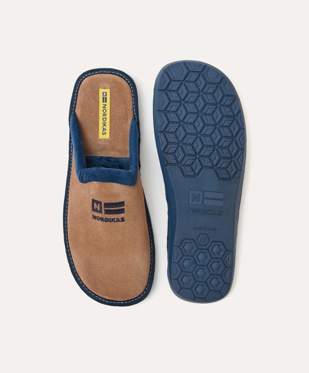 nordikas ZAPATILLAS DE CASA HOMBRE AFELPADO PIEDRA Ofertas especiales