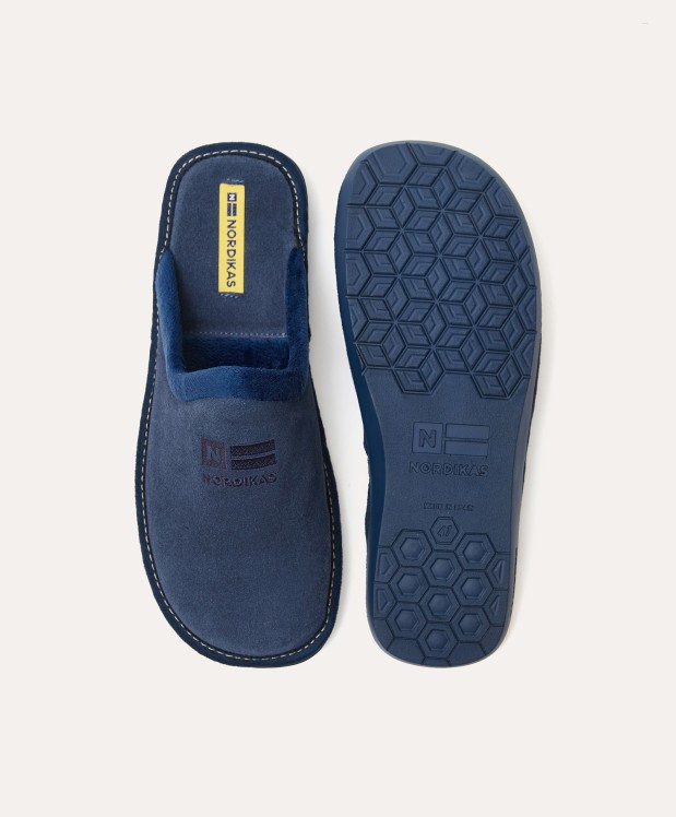 nordikas ZAPATILLAS DE CASA HOMBRE AFELPADO JEANS Grandes ahorros