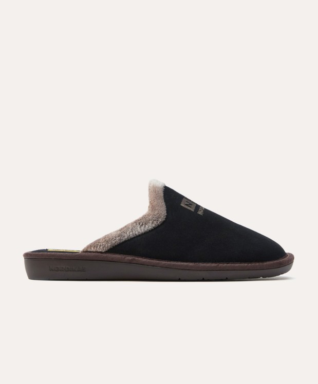 nordikas ZAPATILLAS DE CASA HOMBRE AFELPADO NEGRO Devoluciones gratuitas