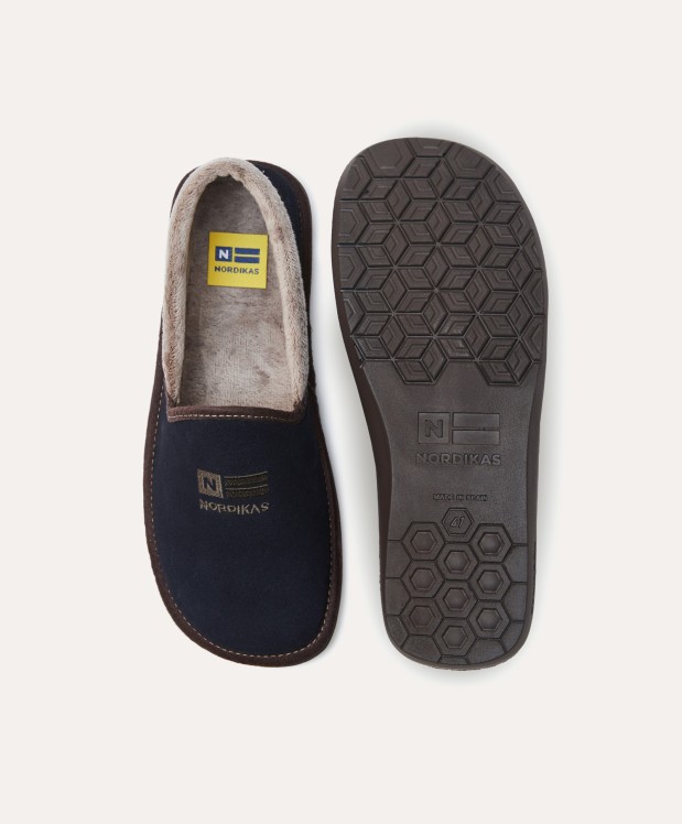 nordikas ZAPATILLAS DE CASA HOMBRE AFELPADO MARINO 2025