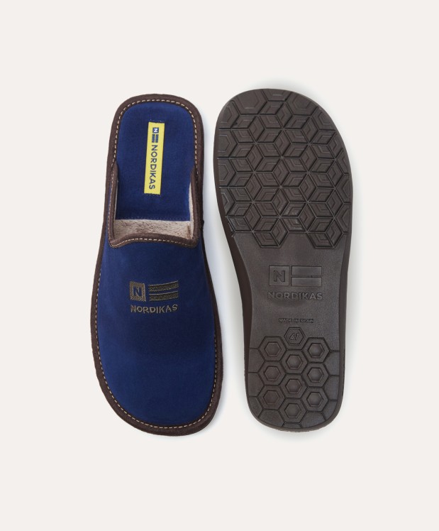 nordikas ZAPATILLAS DE CASA HOMBRE AFELPADO INDICO Ofertas