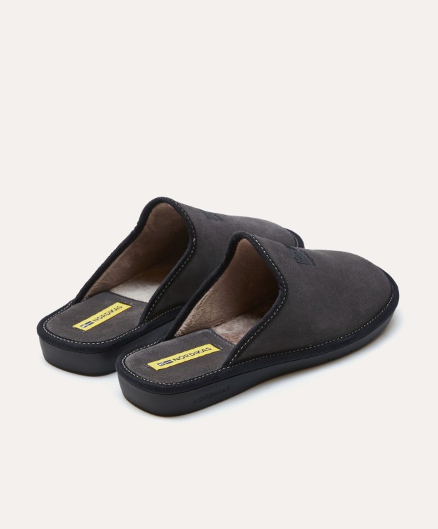 nordikas ZAPATILLAS DE CASA HOMBRE AFELPADO GRIS Venta caliente