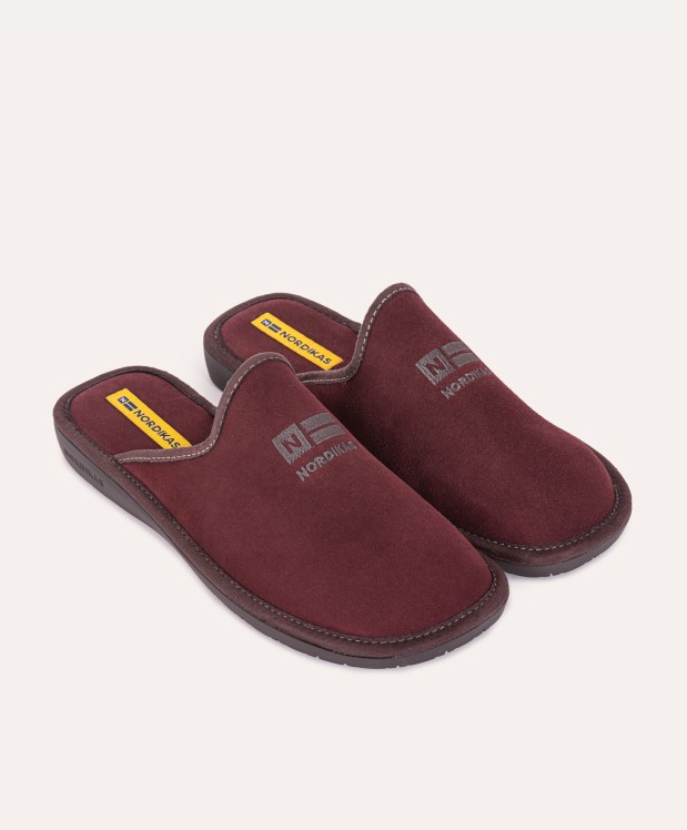 nordikas ZAPATILLAS DE CASA HOMBRE AFELPADO BURDEOS Gran oferta