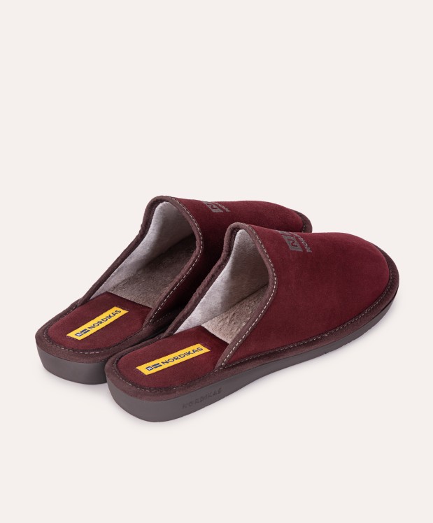 nordikas ZAPATILLAS DE CASA HOMBRE AFELPADO BURDEOS Gran oferta