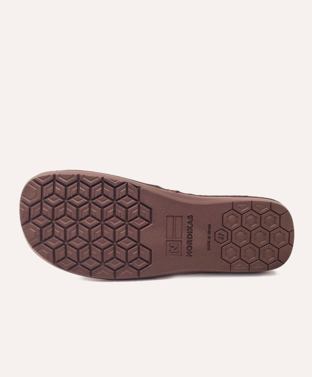 nordikas ZAPATILLAS DE CASA HOMBRE AFELPADO MOKA Rebajas de fábrica