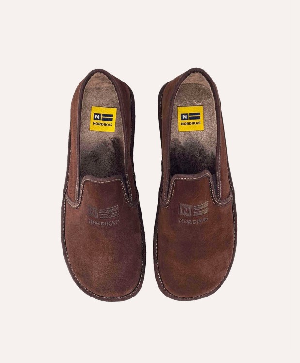 nordikas ZAPATILLAS DE CASA HOMBRE AFELPADO MOKA Rebajas de fábrica