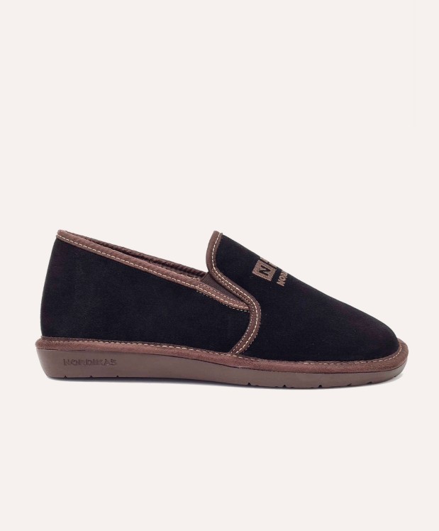 nordikas ZAPATILLAS DE CASA HOMBRE AFELPADO NEGRO Los más vendidos