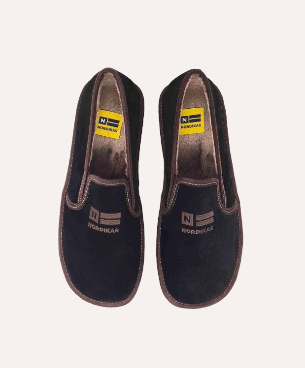 nordikas ZAPATILLAS DE CASA HOMBRE AFELPADO NEGRO Los más vendidos