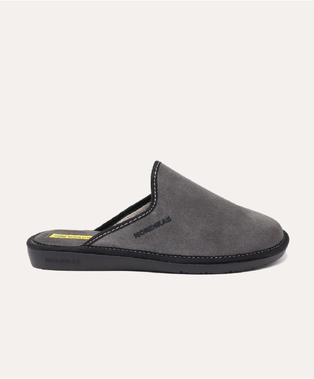 nordikas ZAPATILLAS DE CASA HOMBRE AFELPADO GRIS Ventas relámpago