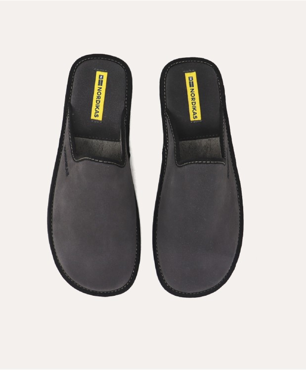 nordikas ZAPATILLAS DE CASA HOMBRE AFELPADO GRIS Ventas relámpago