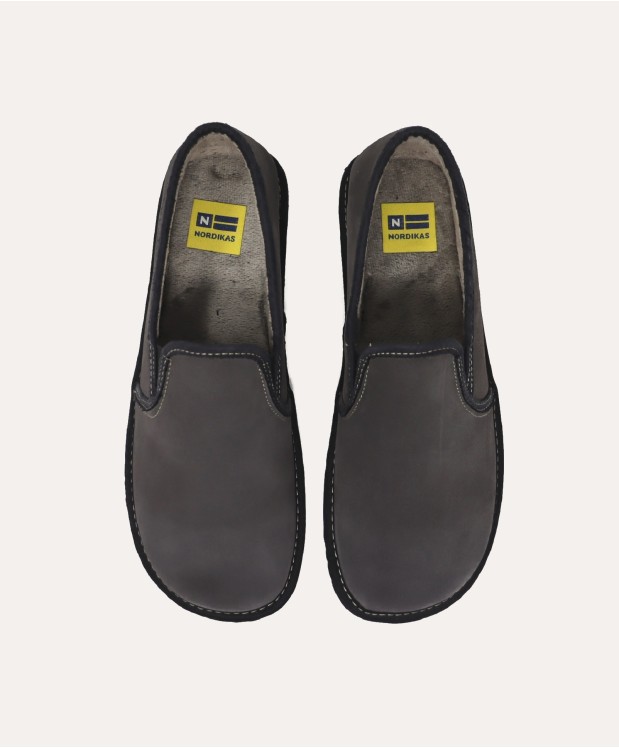 nordikas ZAPATILLAS DE CASA HOMBRE AFELPADO GRIS Descuento