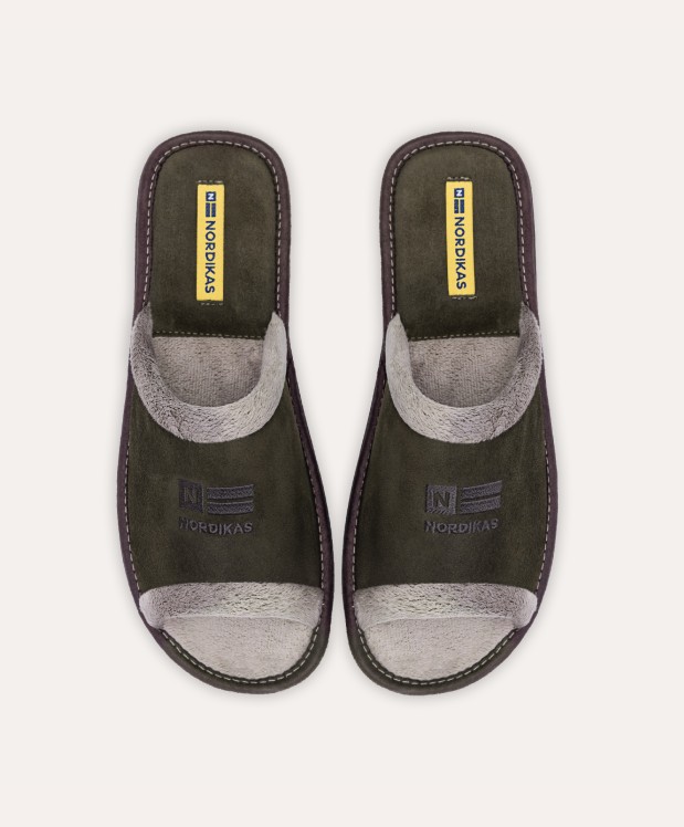 nordikas ZAPATILLAS DE CASA HOMBRE AFELPADO KAKI Último día