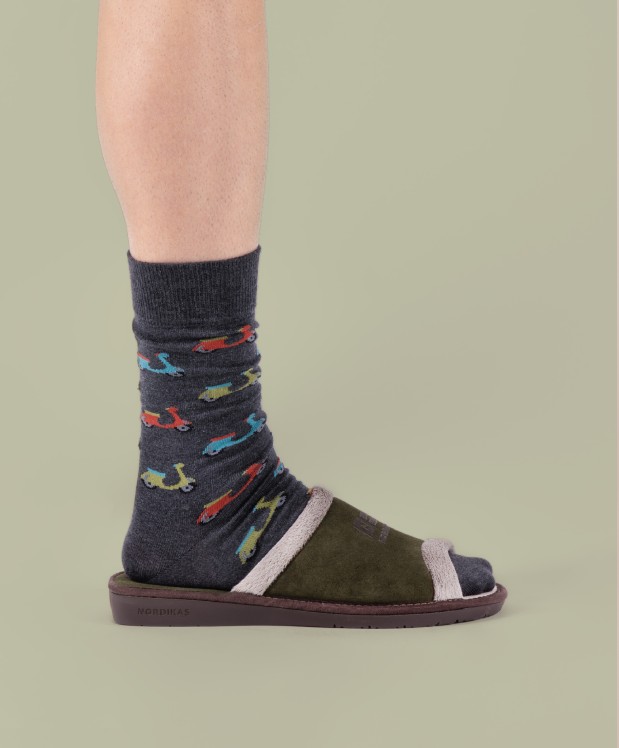 nordikas ZAPATILLAS DE CASA HOMBRE AFELPADO KAKI Último día