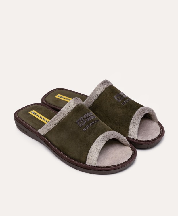 nordikas ZAPATILLAS DE CASA HOMBRE AFELPADO KAKI Último día
