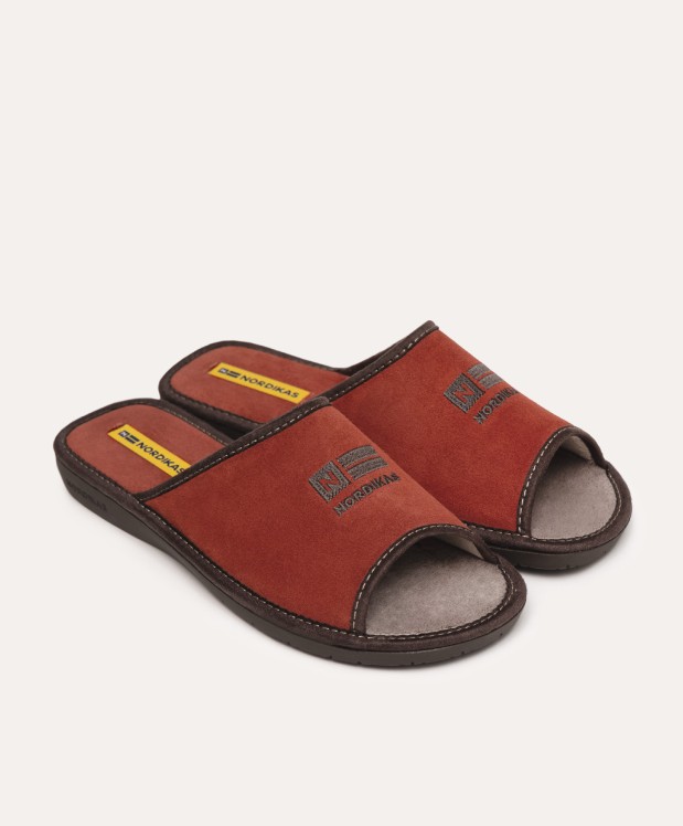 nordikas ZAPATILLAS DE CASA HOMBRE AFELPADO TEJA Precio de fábrica