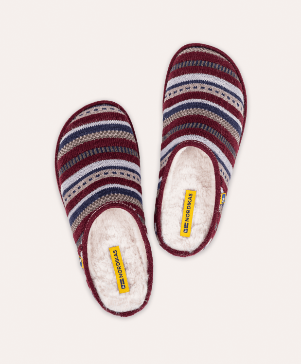 nordikas ZAPATILLAS DE CASA HOMBRE LAPONIA BURDEOS Descuento por venta flash