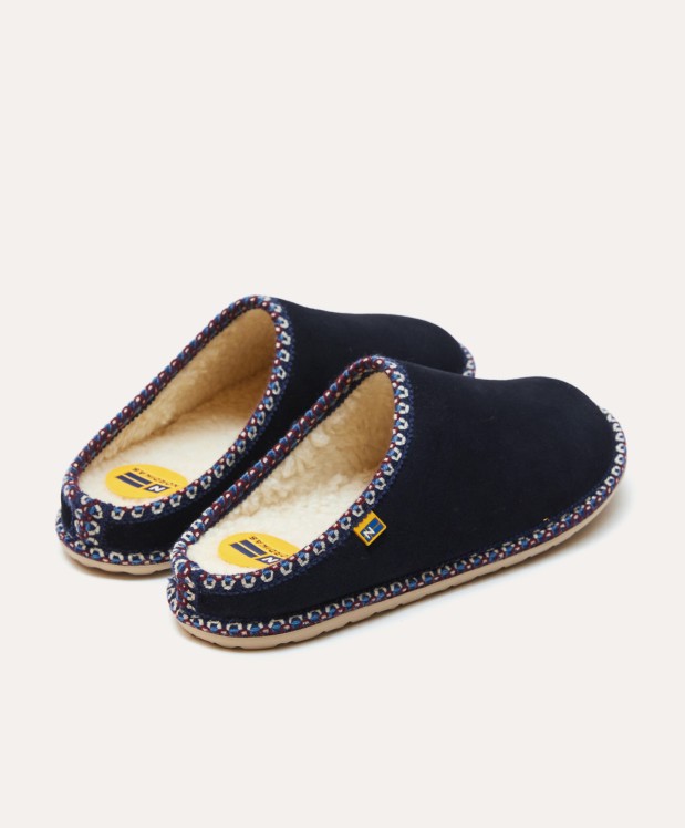 nordikas ZAPATILLAS DE CASA HOMBRE AFELPADO MARINO Grandes ahorros