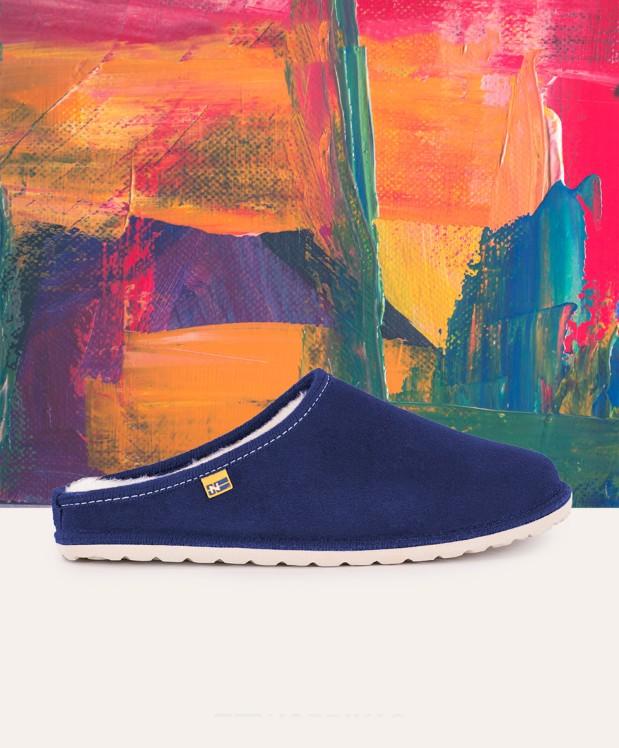 nordikas ZAPATILLAS DE CASA HOMBRE AFELPADO INDICO En línea