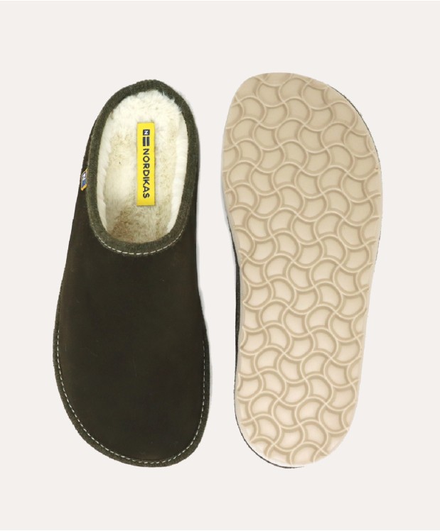 nordikas ZAPATILLAS DE CASA HOMBRE AFELPADO KAKI Venta caliente