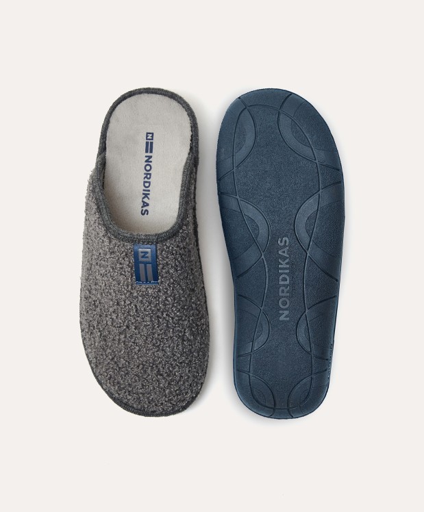 nordikas ZAPATILLAS DE CASA HOMBRE TEDDY GRIS Rebajas top