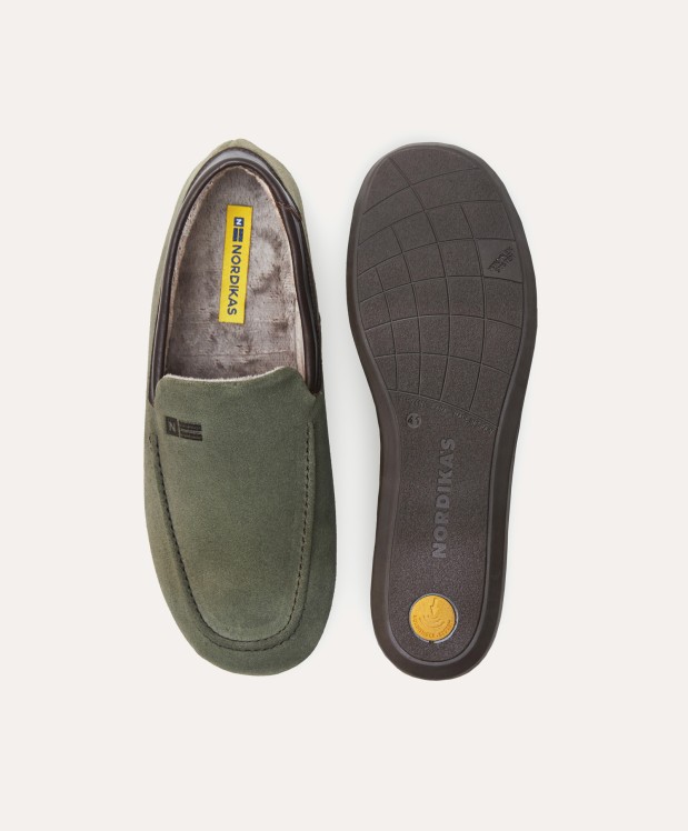 nordikas ZAPATILLAS DE CASA HOMBRE AFELPADO MUSGO Promoción trimestral