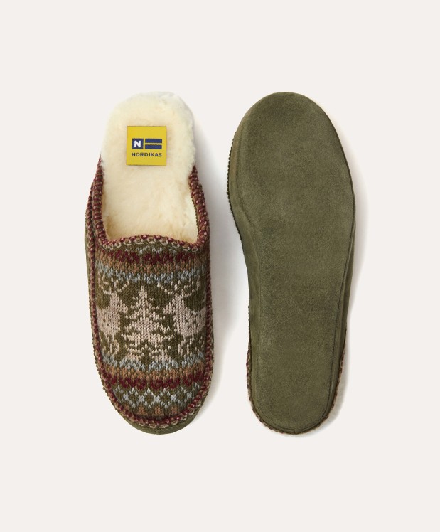 nordikas ZAPATILLAS DE CASA HOMBRE CIERVO MUSGO Superdescuento