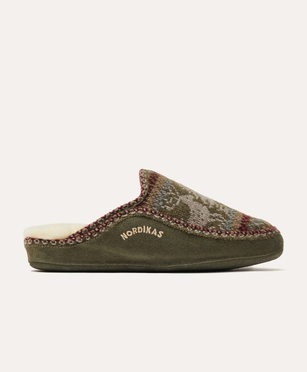 nordikas ZAPATILLAS DE CASA HOMBRE CIERVO MUSGO Superdescuento