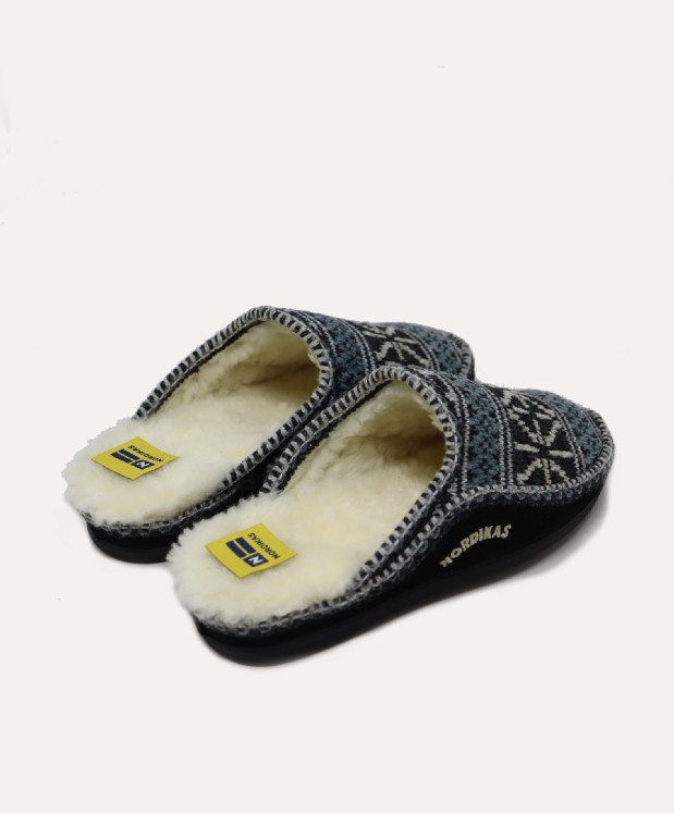nordikas ZAPATILLAS DE CASA HOMBRE TEIDE NEGRO Libre de impuestos