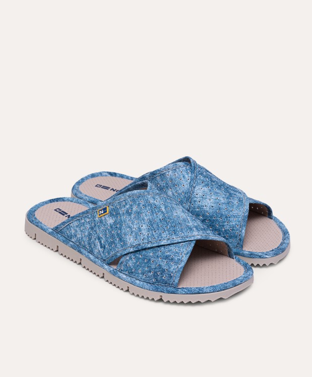 nordikas ZAPATILLAS DE CASA HOMBRE VAQUERO AZUL Descuento por venta flash