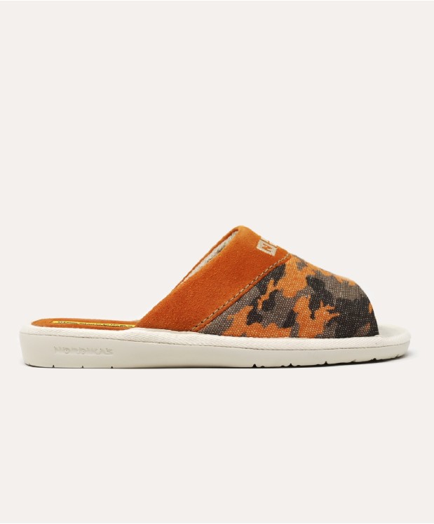 nordikas ZAPATILLAS DE CASA HOMBRE CAMUFLAJE NARANJA Grandes ahorros