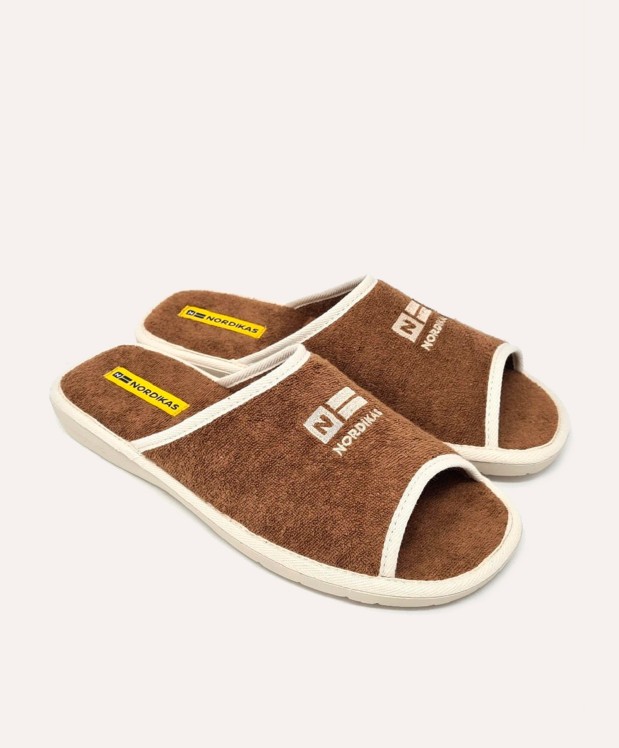 nordikas ZAPATILLAS DE CASA HOMBRE TOALLA MARRON Outlet