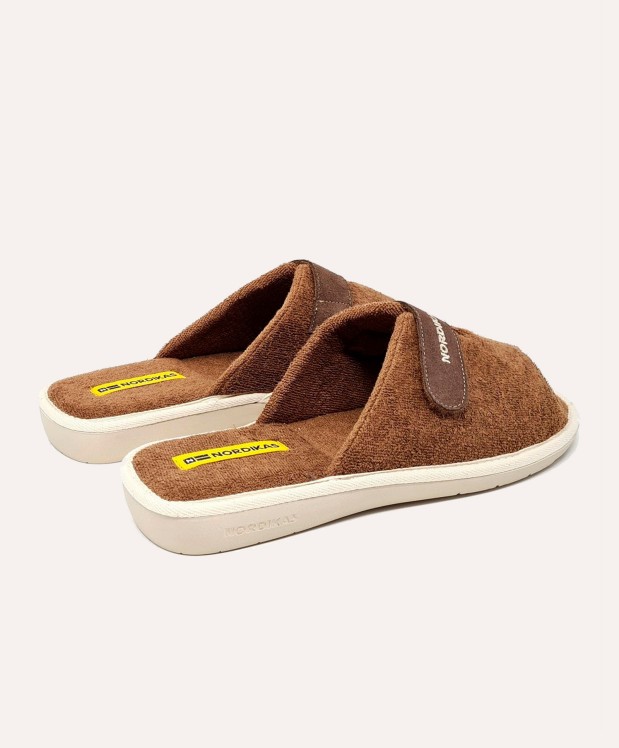 nordikas ZAPATILLAS DE CASA HOMBRE TOALLA MARRON Gran oferta