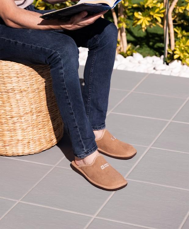 nordikas ZAPATILLAS DE CASA HOMBRE MICRO CASTAÑO Liquidación