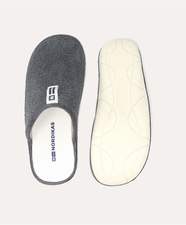 nordikas ZAPATILLAS DE CASA HOMBRE RIZO GRIS Oferta especial de fábrica