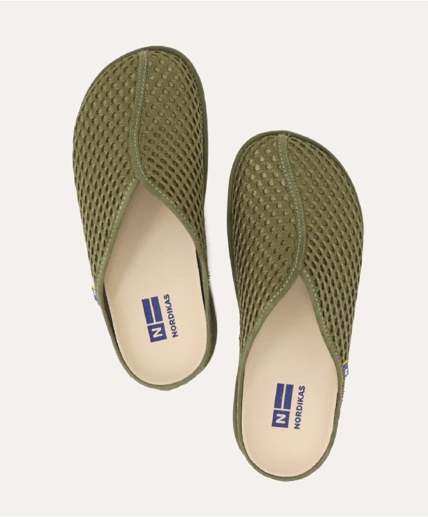 nordikas ZAPATILLAS DE CASA HOMBRE OVALO KAKI Envío internacional gratuito